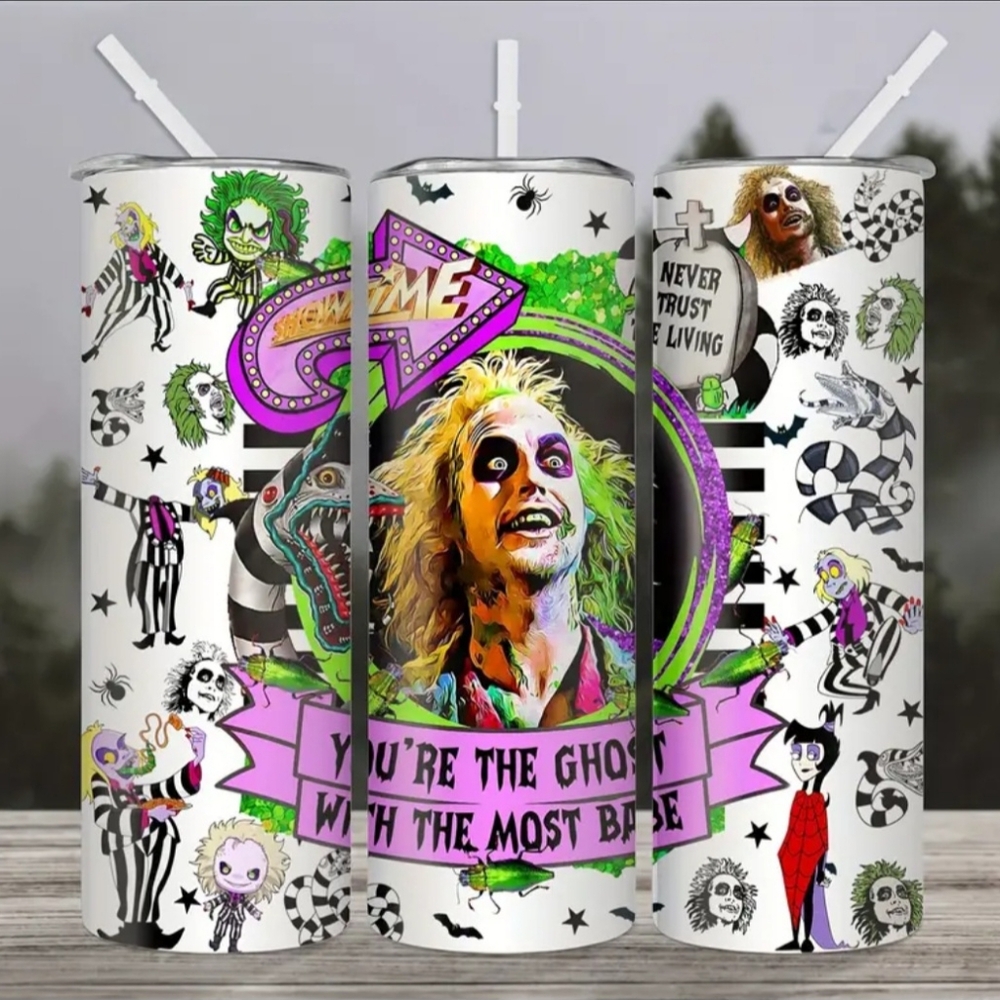Beetlejuice 20 oz tumbler